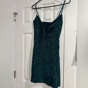 Elegant Green Floral Dress